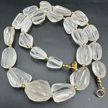 Himalayan Crystal Quartz Meditating Healing Stone BEADS NECKLACE - $1,136.61 MXN