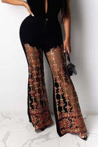 Cosmic Lace Frayed Bell Bottom Jeans - $117.99