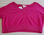 NWT Michael Kors Pink Cardigan Sweater Size P/L Short Sleeves - $39.59