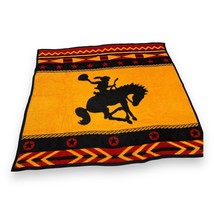 Orion Biederlack Cowboy Rodeo Southwestern Horse Western Throw Blanket 50x56” - £26.51 GBP