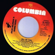 Julio Iglesias Diana Ross All Of You 45 rpm The Last Time Canadian Pressing - £3.14 GBP