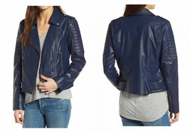 Hidesoulsstudio Women Blue Leather Jacket #1 - £93.71 GBP