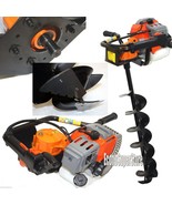 Ice Auger Drill Hole Post Digger 52cc Gas Power w/8&quot; ice bits Bit - $346.35 CAD