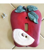 FIGI Red Apple Slice 3D Resin Single Light Switch Plate Cover - $276.08 MXN