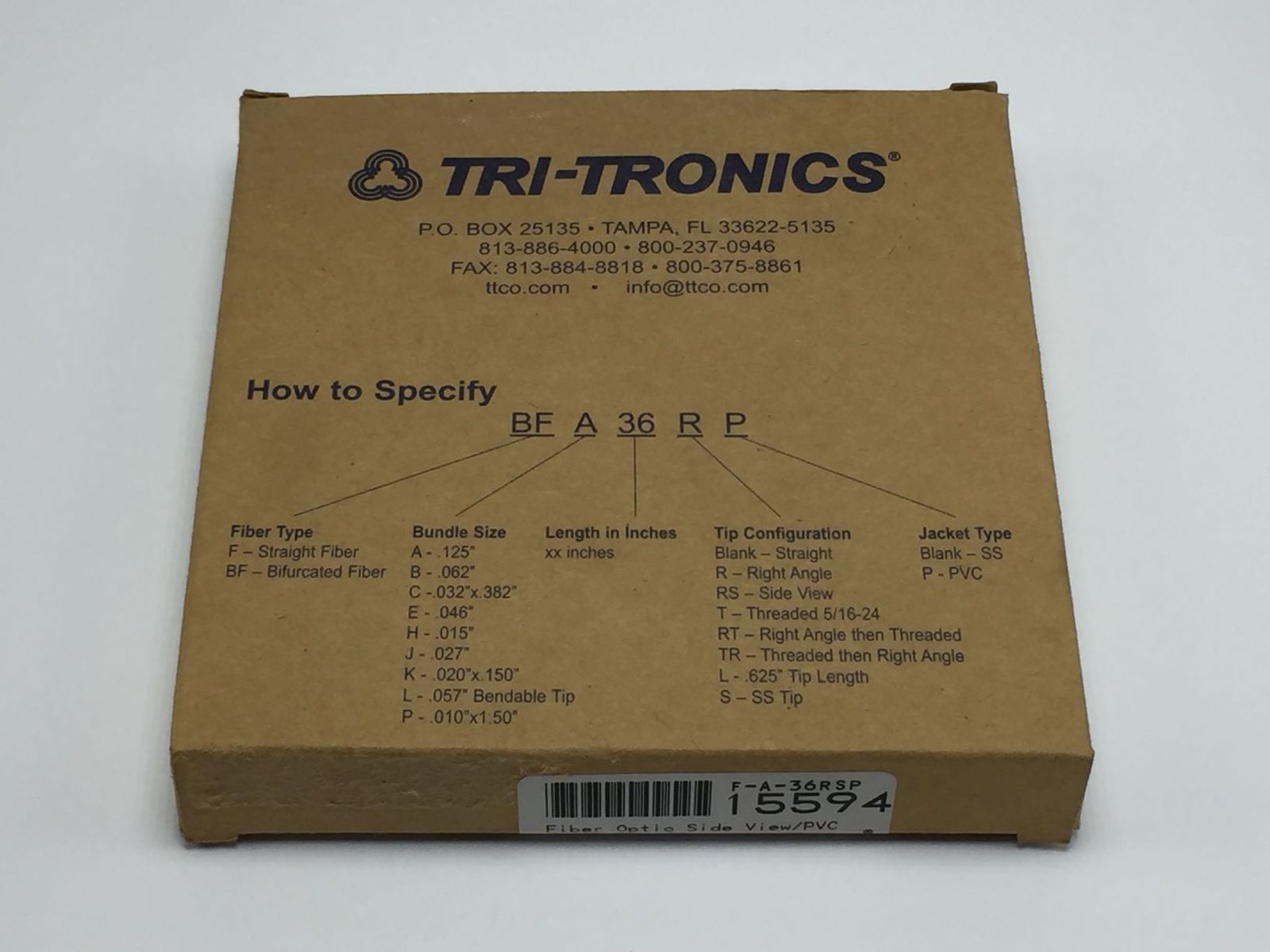 TRI-TRONICS BF-A-36-R-P FIBER OPTIC CABLE - $149.00