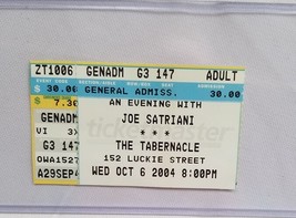 JOE SATRIANI - ORIGINAL 2004 CONCERT TOUR TICKET STUB - $10.00