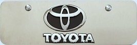 TOYOTA  3D Mini  Stainless Steel License Plate   4&quot; x 12 &quot; - $36.95