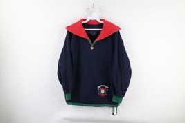 Vintage 90s Escada Sport Womens Small Spell Out Flower Crest Half Zip Sw... - £59.47 GBP