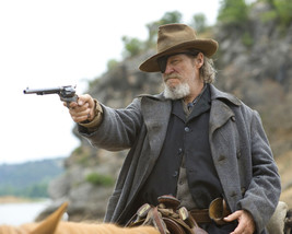 Jeff Bridges in True Grit Pointing Gun as Rooster Cogburn Eye Patch 16x20 Canvas - £52.67 GBP