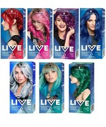 Schwarzkopf LIVE ULTRA BRIGHTS or Pastel 2 in 1 Semi-Permanent Hair Dye ... - $14.99