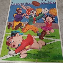 1973 Vintage Warner Bros Bugs Bunny Porky Pig Football   15 Piece Puzzle  - $7.00