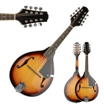 New Sunset 8 Strings Elegant Cambered Wood Acoustic Mandolin Folk World - $101.99