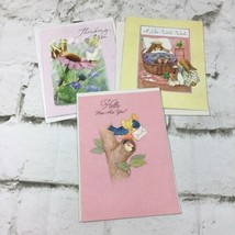 Vintage Friendship Greeting Cards Thinking Of You Get Well Cute Lot Of 3 - $14.84