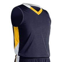 MNA-1121810 Champro Adult Rebel Basketball Jersey Navy Gold White XL - £12.34 GBP