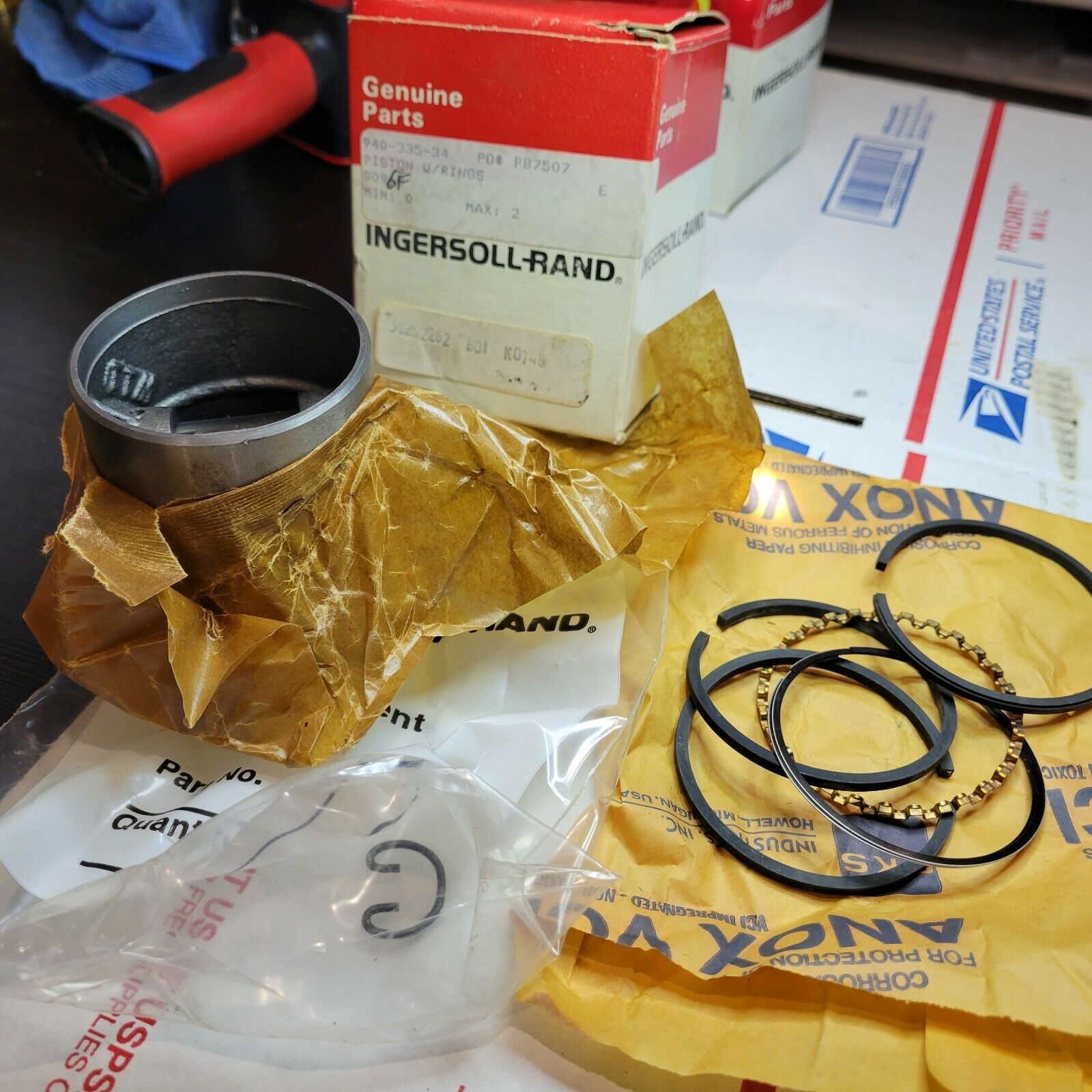 Ingersoll Rand 30292262 S096F Piston Ring Kit 940-335-34 W75295t40 NEW N... - $193.93