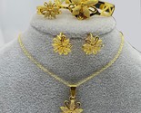 Ewelry set for baby gold color flower necklace pendant earring africa europe child thumb155 crop