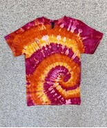 NEW Gilden Women’s Pink Yellow Orange Spiral Tie Dye Short Sleeve Shirt ... - $449.43 MXN