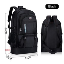Men&#39;s Outdoor Backpack 65L High Capacity Climbing Travel Rucksack School Bag Spo - £57.48 GBP