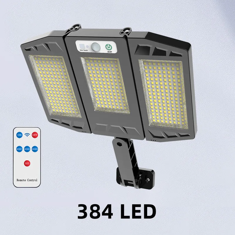 Solar Street Light Outdoor Waterproof LED Wall Sensor Motion Lamp With 3 Lightin - £127.69 GBP
