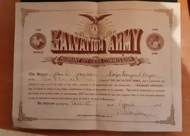 Salvation Army Warrant Officers Commission- New Britain Connecticut,  1921 - £14.09 GBP