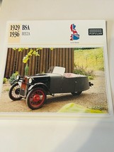 Classic Car Print Automobile picture 6X6 ephemera racing BSA Beeza 1929 ... - $11.83