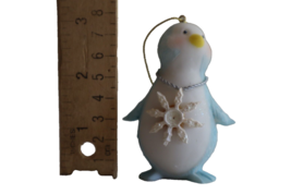 Vintage O&#39;Well Christmas Tree Ornament Resin: ~ 3&quot; Penguins Snowflake Ne... - $12.34