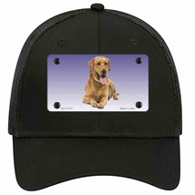 Yellow Labrador Retriever Dog Novelty Black Mesh License Plate Hat - £23.17 GBP