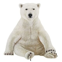 Realistic Sitting Polar Bear Outdoor Yard Stake 18 X 24.75 1 Lighted Chr... - £31.04 GBP