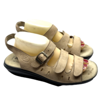 Propet Women Size 11 M Leather Comfort Breeze Walker Open Toe Beige Sandals - £18.26 GBP