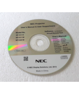 2013 NEC Projector User&#39;s Manual &amp; Supportware Model CD - £6.98 GBP