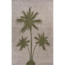 HomeRoots 8 x 10 ft. Green Palm Tree Indoor &amp; Outdoor Area Rug - $3,509.71 MXN