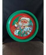 Christmas Santa Claus TRAY Green blue TEDDY BEAR TOY Sack 11.5&quot;x1&quot; deep ... - £7.04 GBP