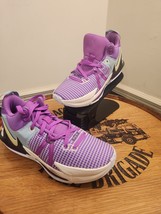 Size 9.5 Nike LeBron Witness 7 Low Fuchsia Dream Purple Baby Blue White - $78.21