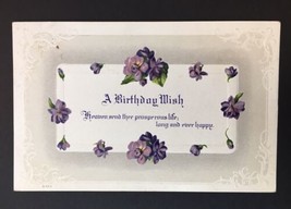 Antique A Birthday Wish Prosperous Life Greeting Card Posted 1916 Embossed - $11.00