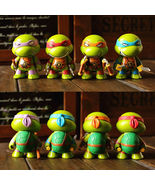 Teenage Mutant Ninja Turtles TMNT Set of 4 Mini Figures PVC Dolls Car De... - $18.99