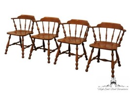 Set of 4 ETHAN ALLEN Heirloom Nutmeg Maple Early American Game / Dining Chair... - £1,918.44 GBP