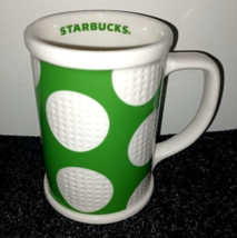 Starbucks Green and Ivory Textured Golf Ball Large 16 oz Coffee Mug 2006 - £10.70 GBP