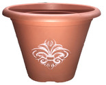 Garden Collection Flower/Plant Pot 10”Wx7 1/2”H Terracotta/White-NEW-SHI... - £9.24 GBP