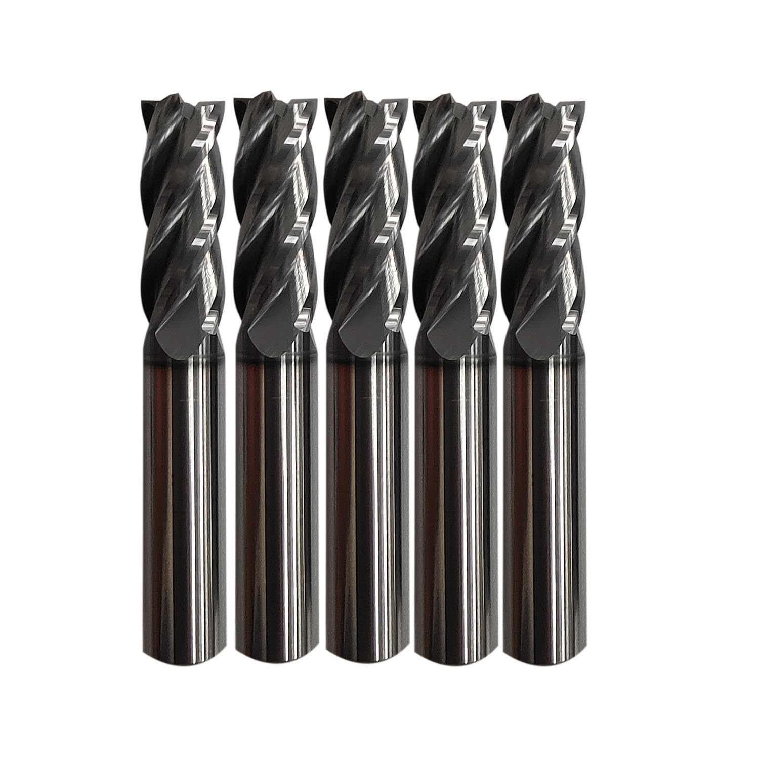 5Pcs 3/32&quot; Carbide Square End Mill For Steels, Hrc 55 Deg, 4, Metal &amp; More - $35.94
