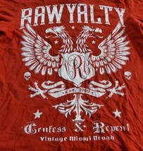 Raw Yalty Couture Red V Neck Double Sided Flag Phoenix Size XL Vintage S... - $41.87