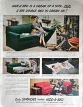 1950 SIMMONS makes HIDE-A-BED&quot;Dream Sofa-Double Bed To Dream On&quot; VTG Pri... - $12.07