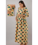 Attractive Pregnant Maternity Women Kurti Gown Suit Easy baby Feeding - $43.99