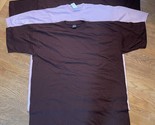 Lot of 3 Short Sleeve T Shirt Mens 4XL Crewneck (2 Brown 1 Pink) - $13.05