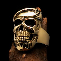 Nicely crafted Men&#39;s Army Skull Ring Drill Sergeant Antiqued - £21.32 GBP