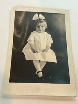 Real Photo Postcard antique 1900s vtg Post Card Haunted Ghost Creepy girl bow IA - £13.38 GBP