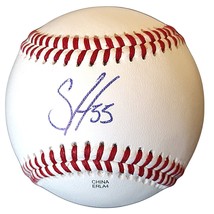 Sam Huff Texas Rangers Signed Baseball Exact Proof Photo Autograph Ball TX COA - £54.91 GBP