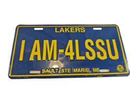 I AM-4LSSU Vanity License Plate Lake Superior State University-Lakers-So... - $20.00
