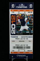 Detroit Tigers vs Chicago White Sox MLB Ticket w Stub 07/20/2012 Alex Avila - £9.06 GBP