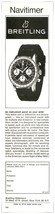Print Ad Breitling Navitimer Watch Vintage 1967 1/3-Page Advertisement - $9.70