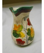 Vintage Decorative Dec. A Mano porcelain Hand painted Pitcher Made in It... - £14.61 GBP